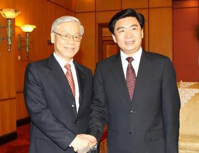 越共中央总书记阮富仲访问广东省深圳市